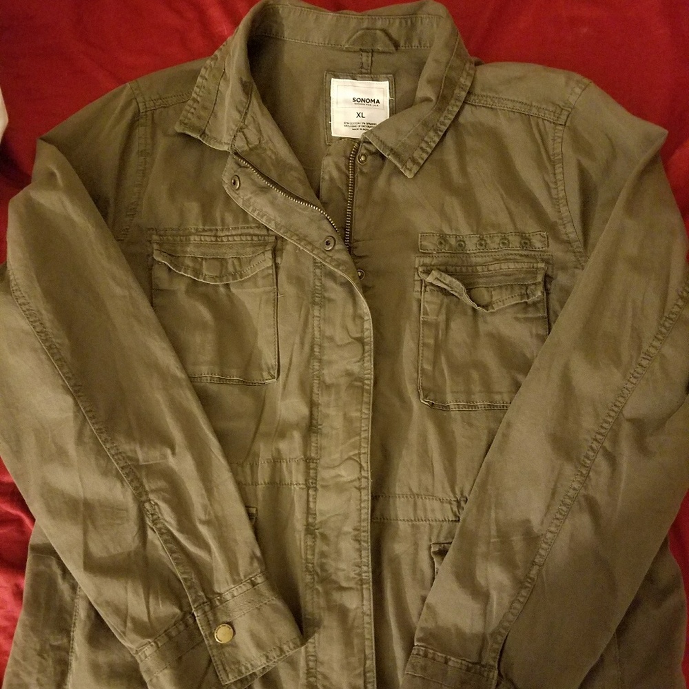 Sonoma Army Green Cargo Jacket XL